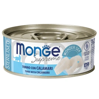 Monge Supreme конс 80г для стерил кошек из тунца с кальмаром