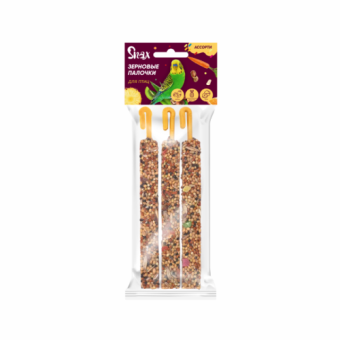 Зерновые палочки д/птиц Snax ассорти (овощи, тропич.фрукты, орех) 3 шт (75г)