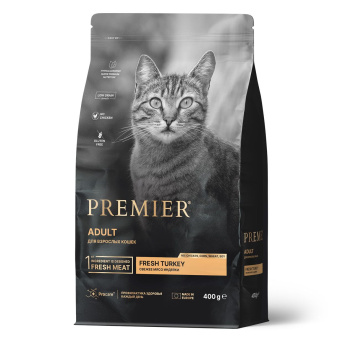 Premier Cat 400гр Turkey ADULT Свежая ИНДЕЙКА для кошек