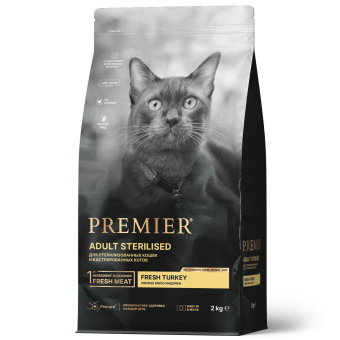 Premier cat turkey стерилаиз 2 кг