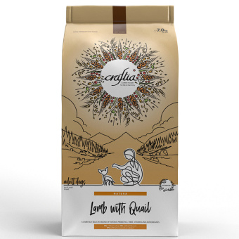 CRAFTIA NATURA 7кг (цена за 1кг) для вз соб мини и мел пор из ягненка с перепелкой 7 кг (33038)