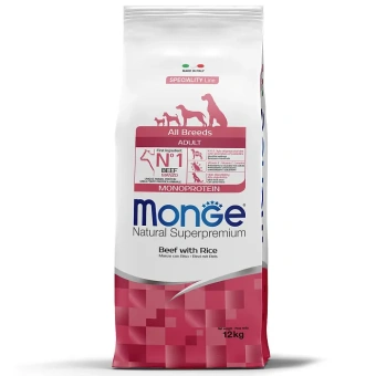 Monge Dog 12кг(цена за 1кг) Monoprotein для соб всех пор ГОВЯДИНА с рисом