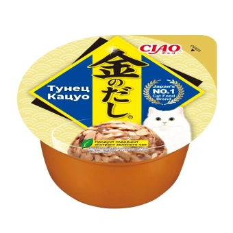 INABA Влажный корм д/кошек Kinnodashi cup Тунец Кацуо конс. 70г Инаба RU801