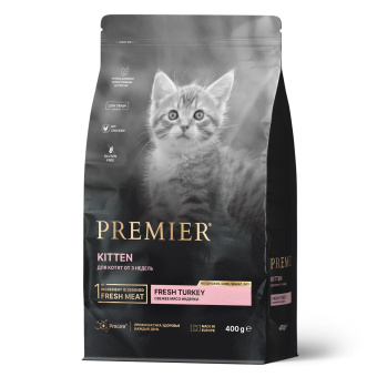 Premier Cat 400гр Turkey KITTEN Свежая ИНДЕЙКА для котят