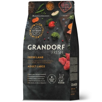 Grandorf fresh cat крупных кошек свежее мясо ягненка с бататом 2кг