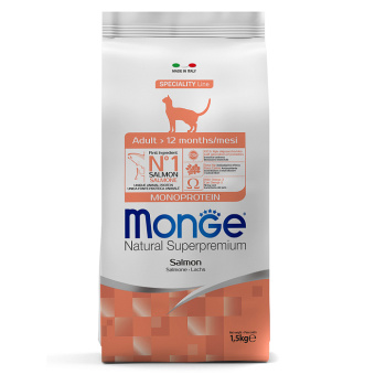 Monge Cat 1,5 кг для вз кошек ЛОСОСЬ (30519)