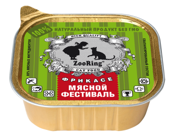 Консервы ZooRing для кошек паштет Мясной фестиваль, 100 гр