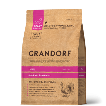 GRANDORF DOG 3кг Turkey Med/Maxi индейк для соб сред и круп пород