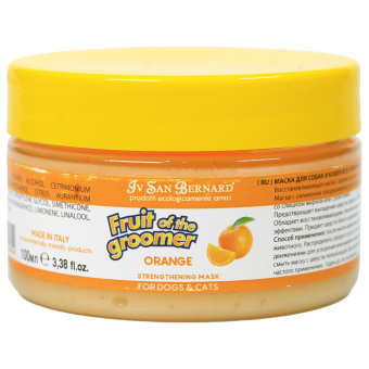 ISB Fruit of the Groomer Orange Восстанавливающая маска для слабой выпадающей шерсти 100 мл (33005)