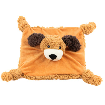 Игр AROMADOG Собачка-плед 30 см с пищалкой, рыжая 