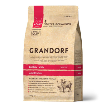 GRANDORF CAT 400гр LambTurkey INDOOR (Ягненок с индейкой для кошек)
