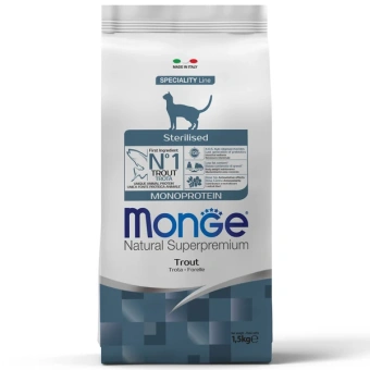Monge Cat 1,5 кг Monoprotein Sterilised Trout стерил кош с форелью 