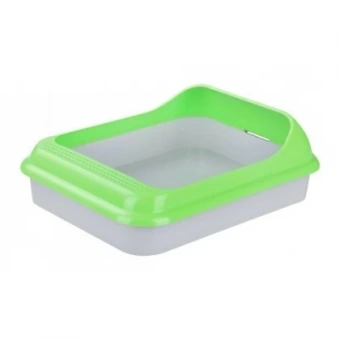 Туалет с рамкой Барсик, 45,5 х 35,5 х 16 см, зеленый/серый   4128658