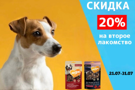 Скидка 20% на второе лакомство 